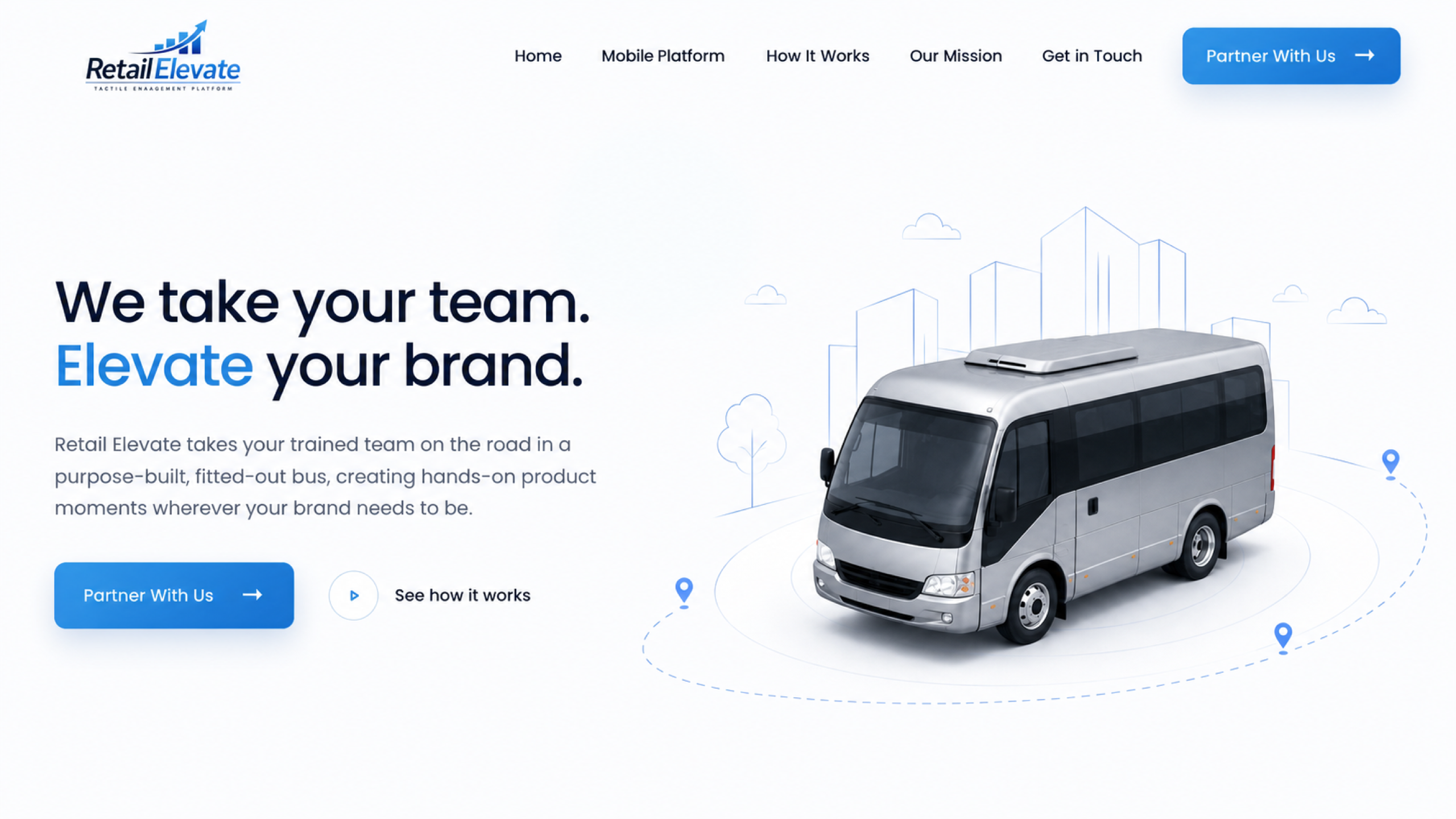 Retail Elevate homepage preview